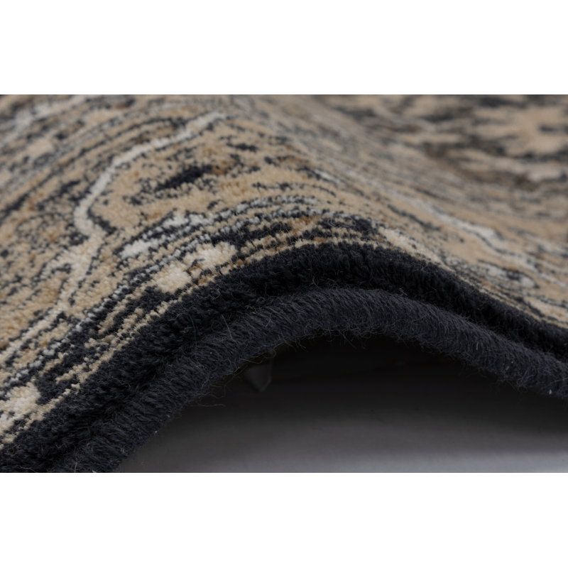 Ava Power Loom Copper/Yellow/Black Rug by Agnella, Rectangle 133 x 180cm