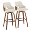 Tabouret de bar et de comptoir Saltram avec repose-pieds carré (ensemble de 2)-88309808-88309809-90140855