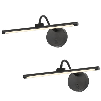 12.6" Dimmable Battery Operated LED Picture Light with 3 Colour Temperatures (3000K/4000K/5500K)