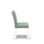 Ensemble de salle à manger 7 pièces moderne comprenant une table moderne de style Mid-Century et 6 chaises Parson en tissu de polyester vert saule, blanc lin-560178286-560178277
