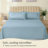 Luxclub 4 PC Light Blue King Silky Soft Cooling Extra Deep Pocket Performance Sheet Set-123418302-134223520
