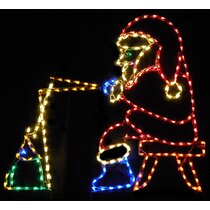 Animated Christmas Golfing Santa Claus LED Outdoor Decorations