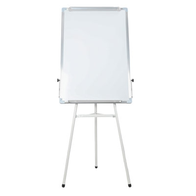 Foldable Dry Erase Single Sided Whiteboard, Adjustable Height Whiteboard
