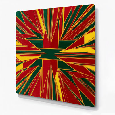 Hard Edge 4 Red Metal Wall Art