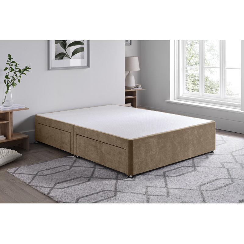 Naples Divan Bed Base, Double (4'6), Mink, No Drawers