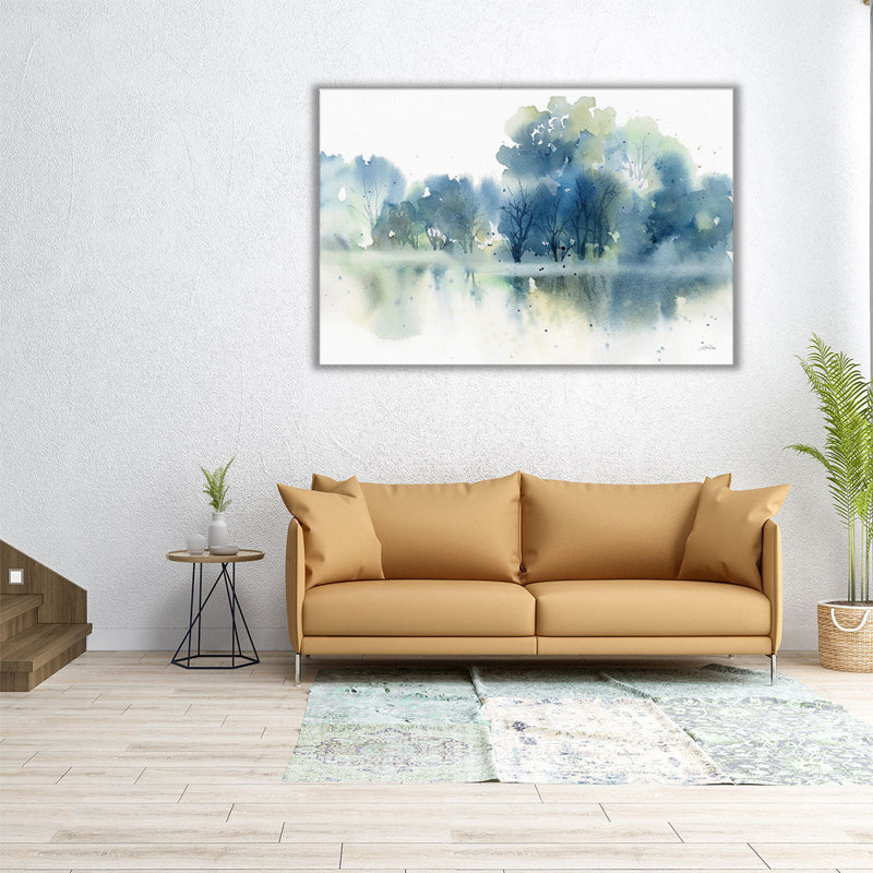 «Blue Pond Reflections», reproduction d'art sur toile, H 40 po x l 60 po
