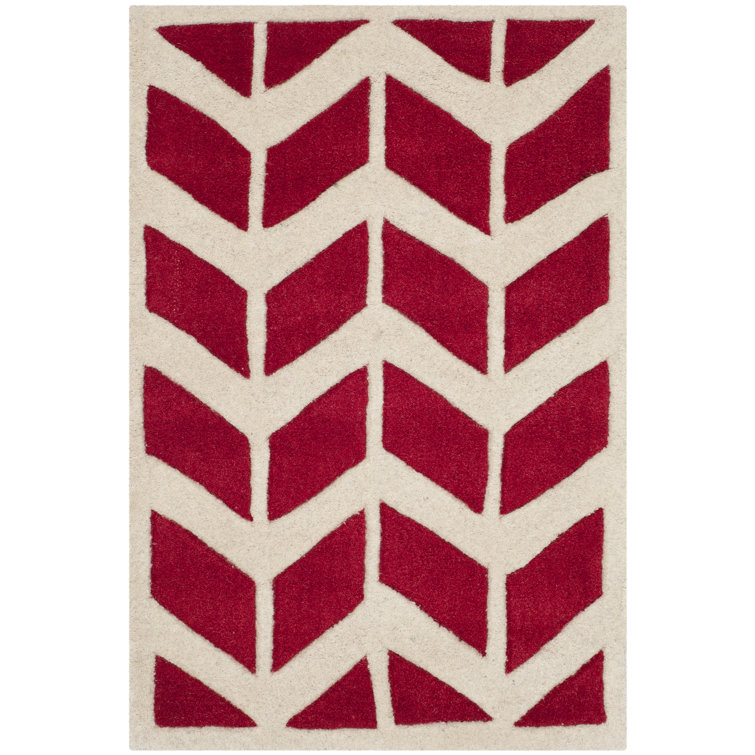 Deedie Hand Tufted Wool Chevron Rug