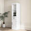 Armoire de salle à manger en noyer brun Ailey de style modulaire avec rangement modulaire, tiroir spacieux, étagère à livres et à vin, profondeur de produit de L 17,83 po