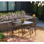 Eiland 45" Dining Set -4 Eiland Armchairs -Carbon w/ Mocha finish