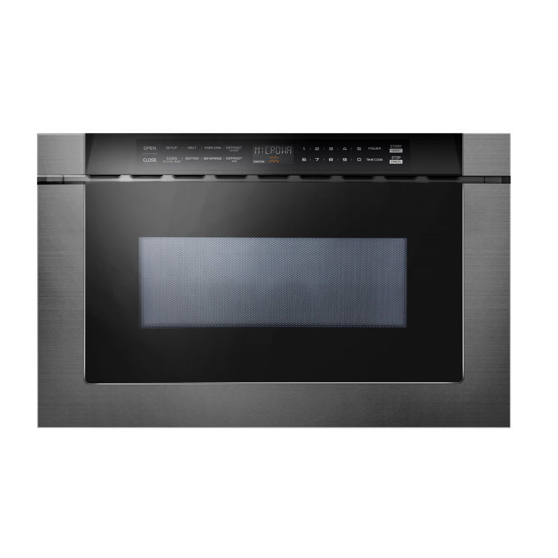 1.2 Cubic Feet Microwave Drawer with Sensor Cooking, Black Stainless
