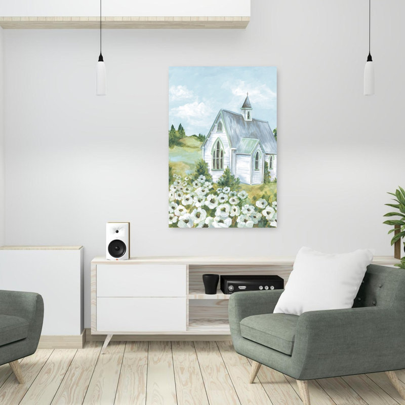 Paysage campagnard paisible, paysage serein rustique, art naturel, H 36 po x l 24 po