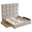 Lit plateforme tapissier de 71,5 po de hauteur avec 2 grands tiroirs de rangement en bois massif-394866170-394866148