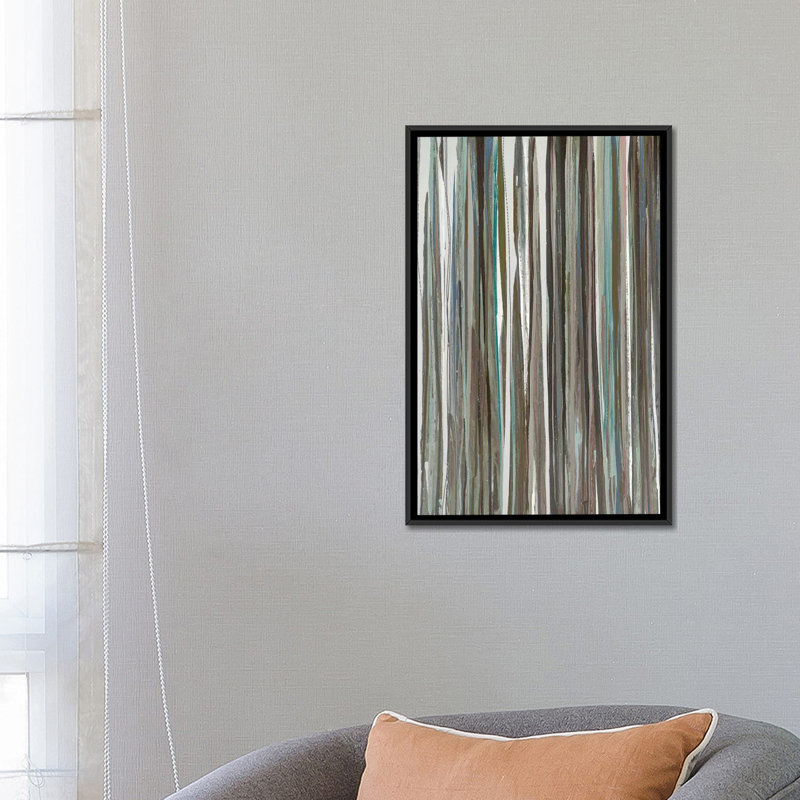 « cool rayures », reproduction sur toile, H 26 po x l 18 po x P 1,5 po, Toile avec cadre noir