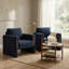 Ensemble de 2 fauteuils rembourrés 35 po avec accoudoirs et base fermée-126170460