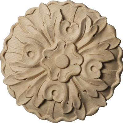 Kent 4.5'' H x 4.5'' W x 0.62'' D Wood Rosette Applique