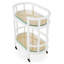 Trolley Bahamas Piano White Finish Natural Cane