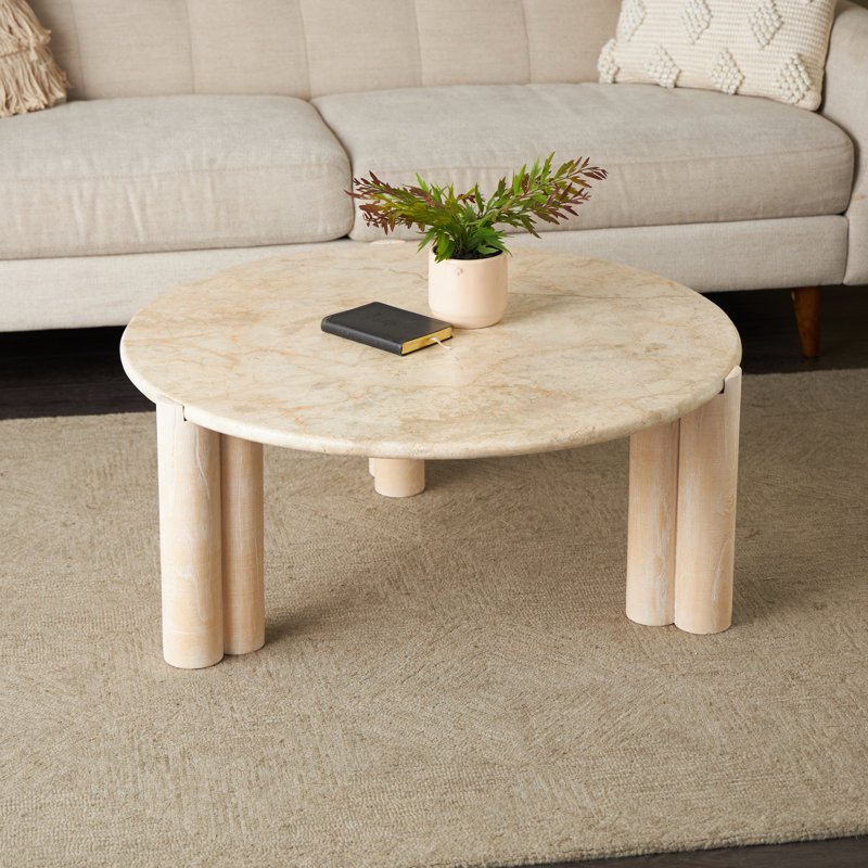 Table basse de salon en bois de teck Cole and Grey