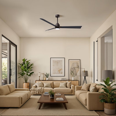 Alessandra - Three Blade Transitional Ceiling Fan -LED