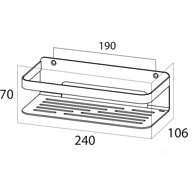 Wall Mounted Required Shower Caddy, White