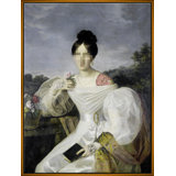 Concealed Portraits Framed Graphic Art Canvas