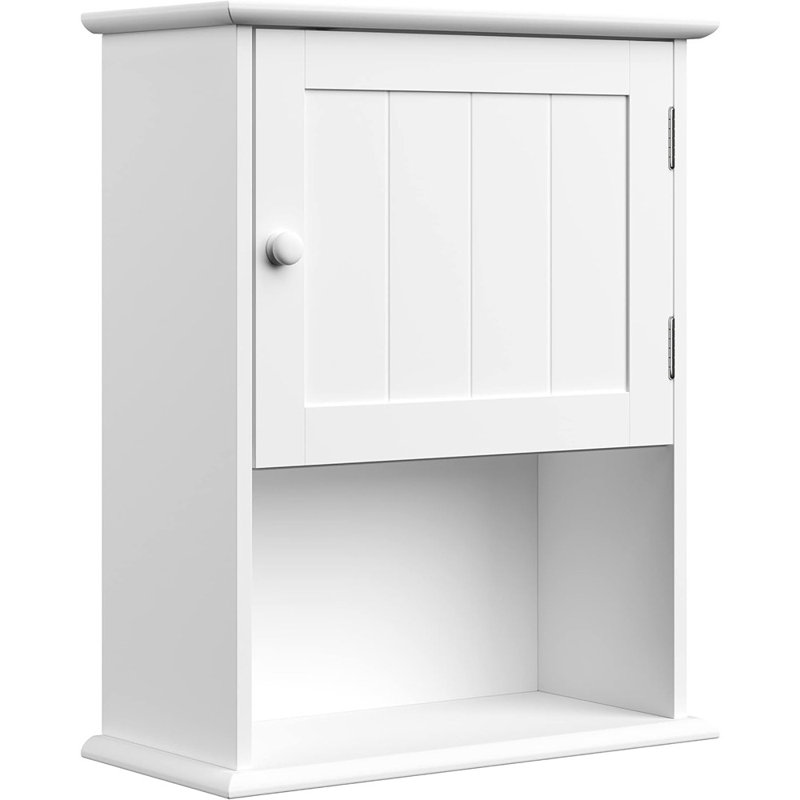 Armoire de salle de bain murale blanche - Rangement au-dessus de la toilette