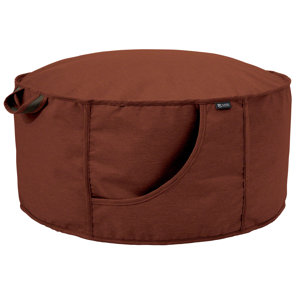 Pina 28" Wide Round Pouf Ottoman with Storage