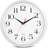 Bernhard Products White Wall Clock Silent Non Ticking, 12 Inch Quality Quartz Battery Operated Round Easy To Read Home/Office/Kitchen/Classroom/School Sweep Clock, Black Hands