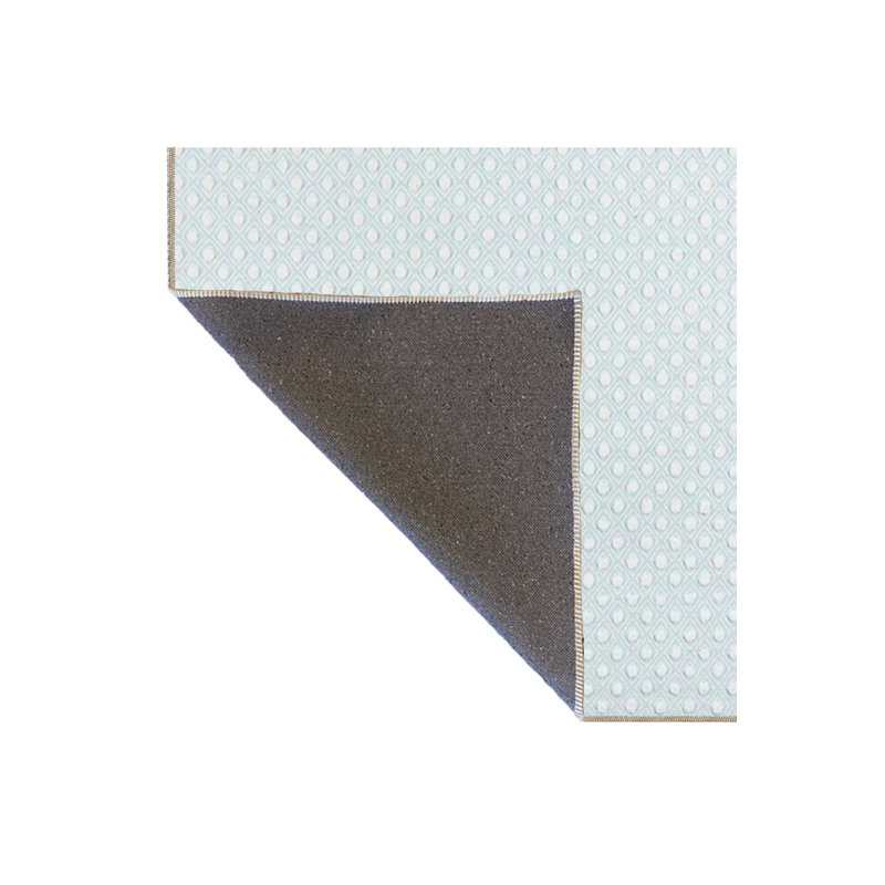 Tapis décoratif à pois bleu lavable à la machine, Tapis de couloir 4 pi 11 po x 9 pi 10 po inclus