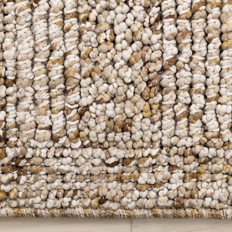 Tapis brun brun texturé bouclé texturé résistant aux taches, 7 pi 10 po x 10 pi 6 po