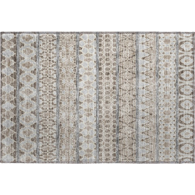 Premium Machine Washable Prisco Taupe Rug