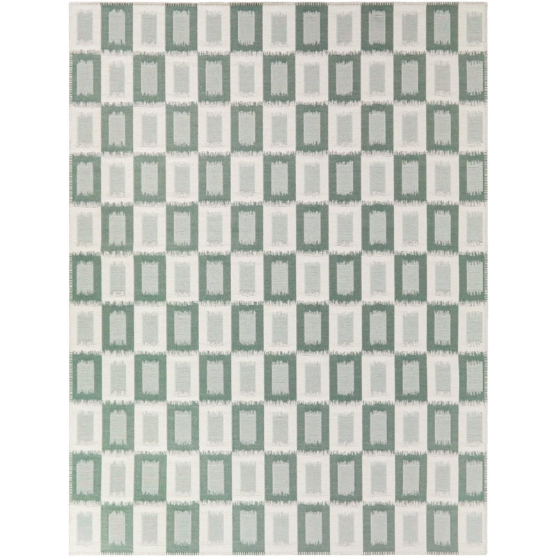 Tapis bleu Borreson, 5 pi 3 po x 7 pi