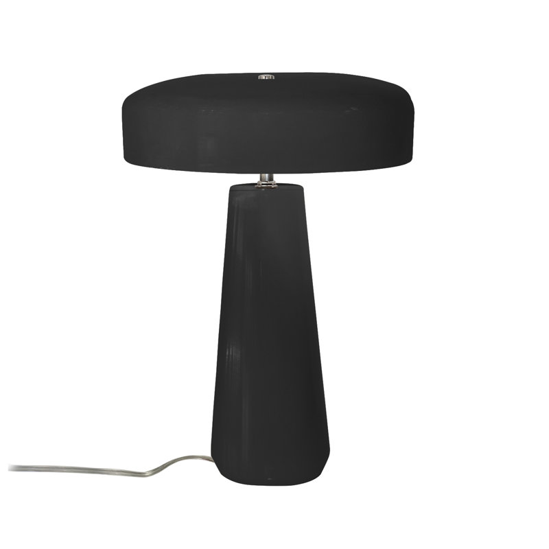 Lampe de table en céramique Percy, Noir lustré