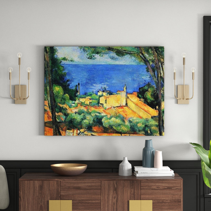 Paul Cezanne - Single Picture Frame Painting on Wood, 60cm H x 80cm W x 1.8cm D