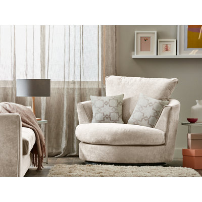 Arabella Upholstered Swivel Barrel Chair
