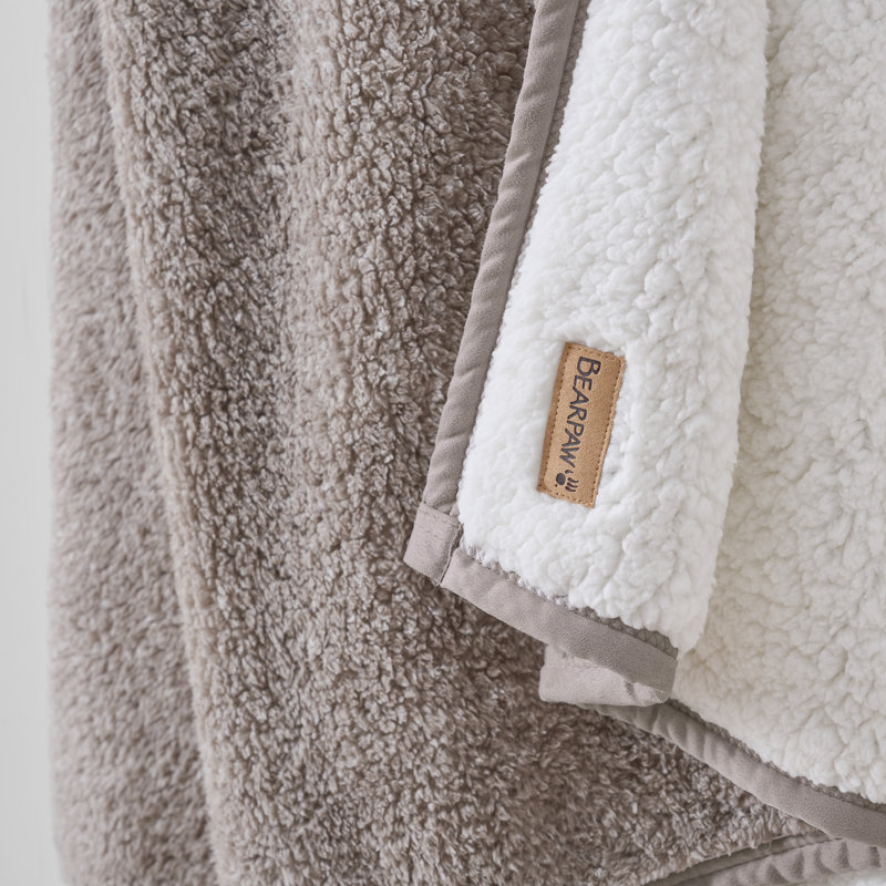 MELANGE SHERPA THROW, Beige