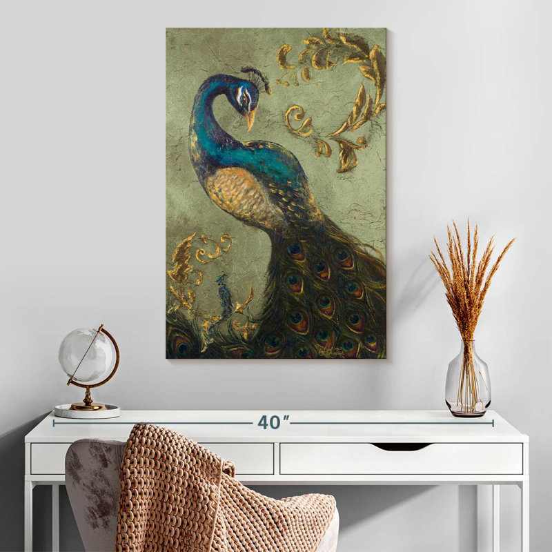 Brampt Peacock On Sage I, 30" H x 20" W