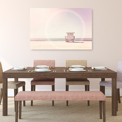 Beach Hut Abstract Coastal Landscape Wall Art Print