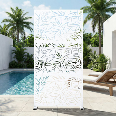 Panneau de clôture de jardin d'extérieur en métal H 72 po x l 70 po x P 16 po