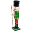14" Green and Red Christmas Nutcracker Soldier with Spear