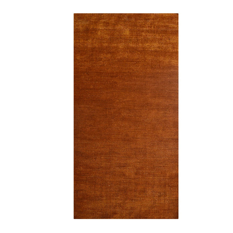 Birck HAND KNOTTED LOOM SILK ECO-FRIENDLY AREA RUGS  - Orange Color | Solid Design | Area Rugs for living room, Bedroom