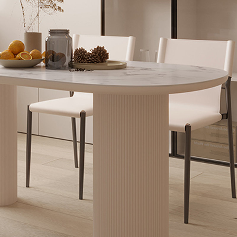 Table de salle à manger minimaliste française, H 29,53 po x L 62,99 po x l 31,5 po