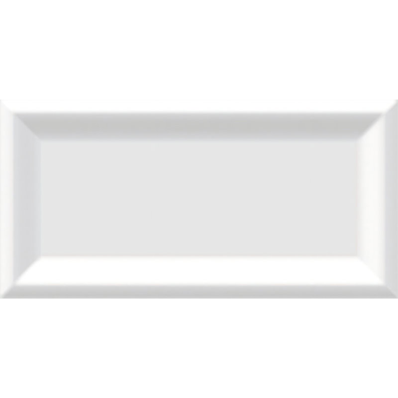 CC Textures 3x6 White Glossy Reversed Beveled - Ceiling tile , White