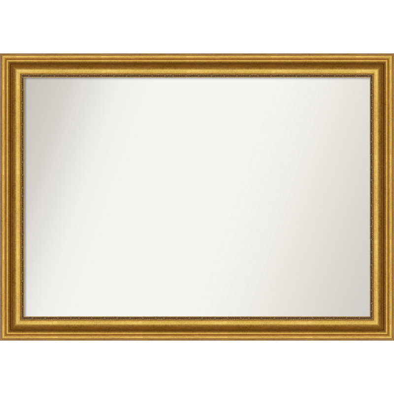 Miroir de salle de bain Jashawna, 37,75 po x 51,75 po, Doré