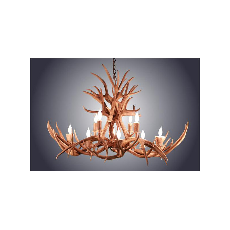 Ingram 10 - Light Chandelier, Natural, 26" H x 32" W x 42" D