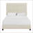 Queen Size Beige Tufted Upholstered Platform Bed