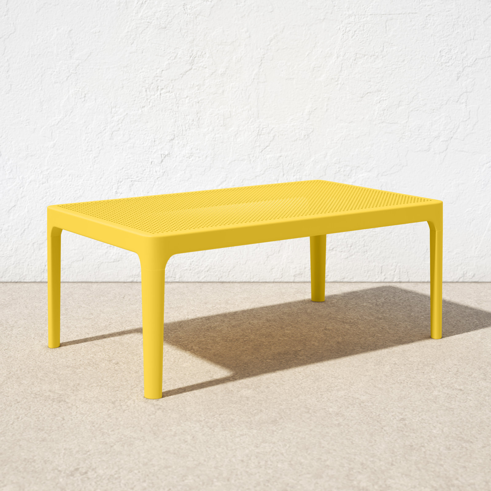 Farrah 23.6 " Patio Table, Yellow, 23.6"W x 15.7"H x 39.4"L