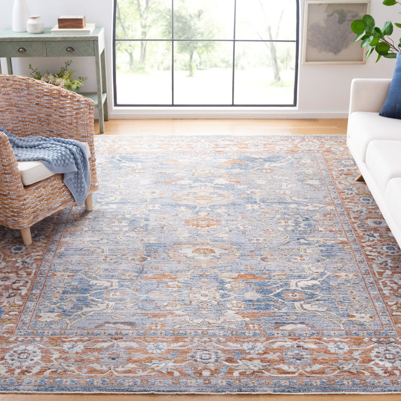Tapis gris ivoire / rouille Heirloom 724, Rectangle 4 pi x 6 pi