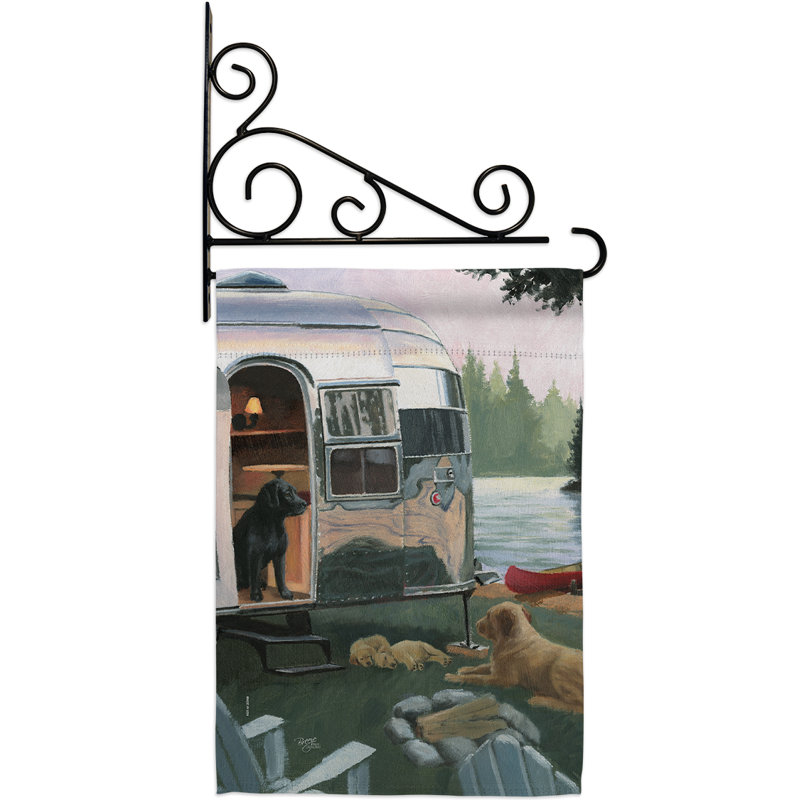 Bivouac en polyester 2 faces 19 x 13 po canine camp Ensemble de drapeaux