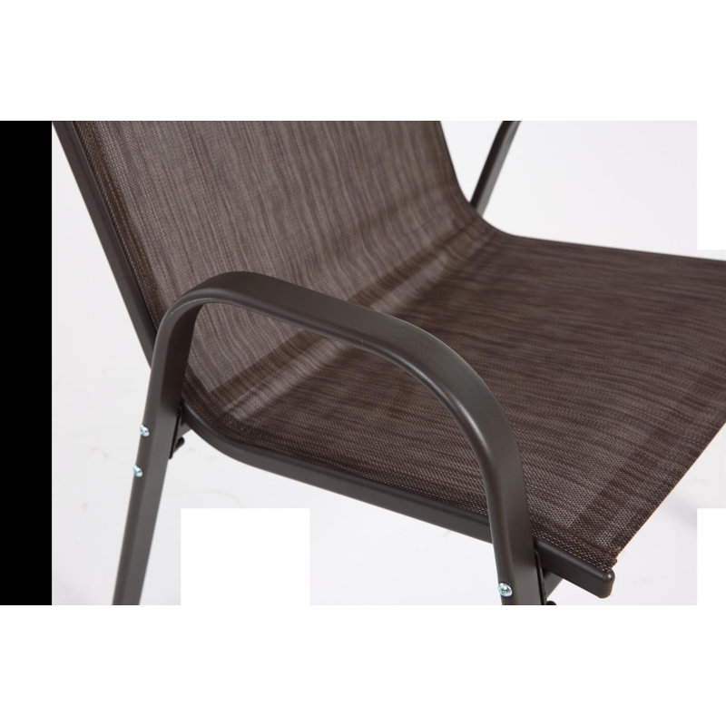 Chaise de patio 4 pièces, Brun