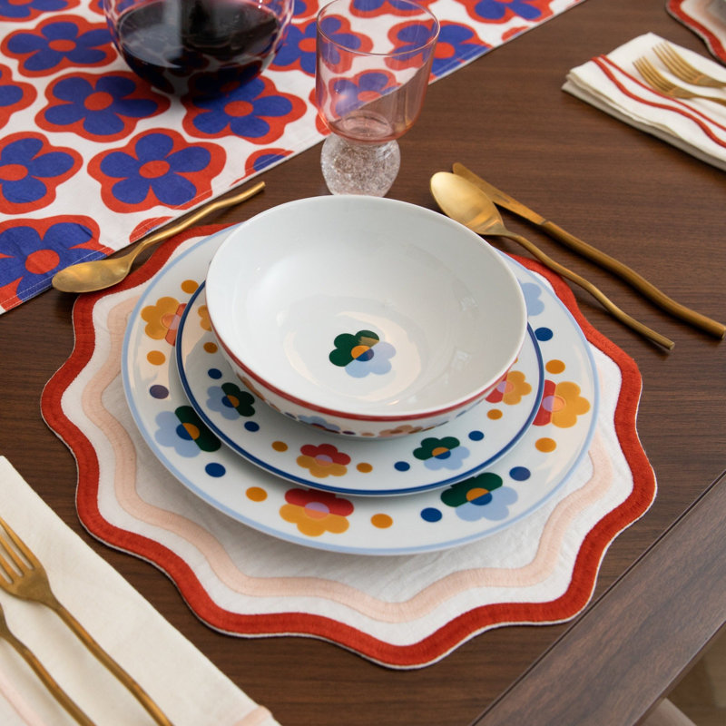 Floral Handmade Porcelain Dinner Plate